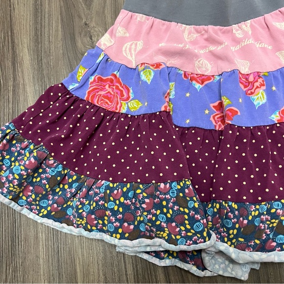 Matilda Jane Girls Sz 2 Paint By Numbers Brushstroke Gentry Tiered Skirt Floral - Picture 4 of 8